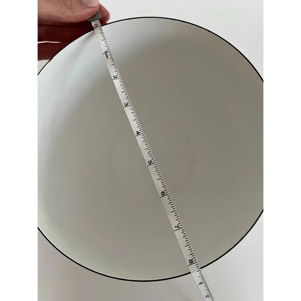 Kaj Franck for Finel Arabia Scandinavian White Brown Enamel Bowl JL